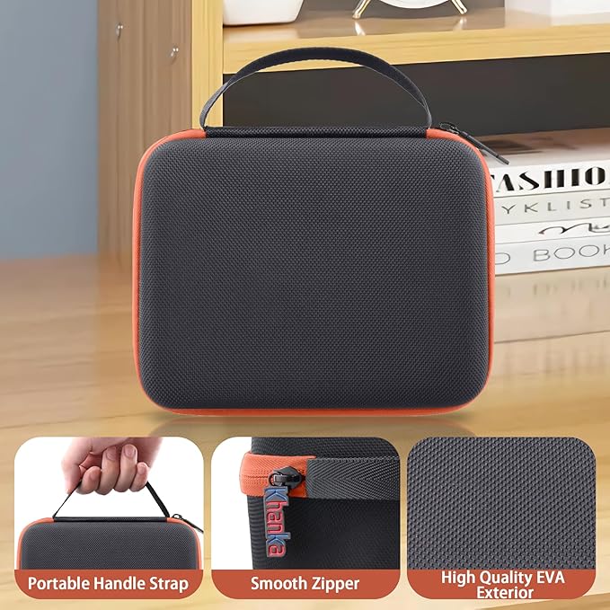 khanka Hard Carrying Case for Polaroid Now 3rd Gen I-Type,Now+ 3rd,Now 2nd,Now+ 2nd Gen,Flip,Originals Now I-Type,Originals Now+,I-2,OneStep+,OneStep 2 Instant Film Camera(Orange Zipper)