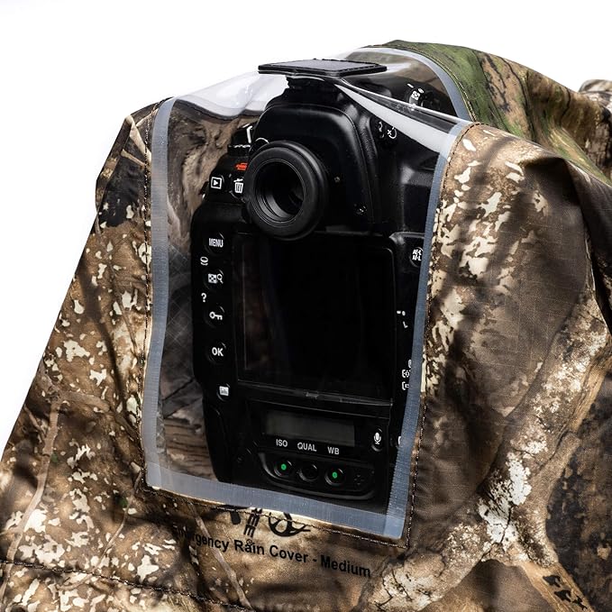 Think Tank Photo Emergency Rain Covers for DSLR and Mirrorless Cameras with 70-200mm Lens - Medium (Realtree APX Camouflage)