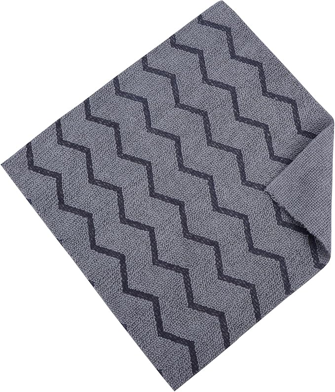 Microfiber Cleaning Cloths Roll 50-Pack Reusable Paper Towels for Car Wash Supplies Ultra Absorbent Kitchen Dish Rags House Window Cleaning Cloths Lint Free Tear Away (Navy Blue Wave Pattern)