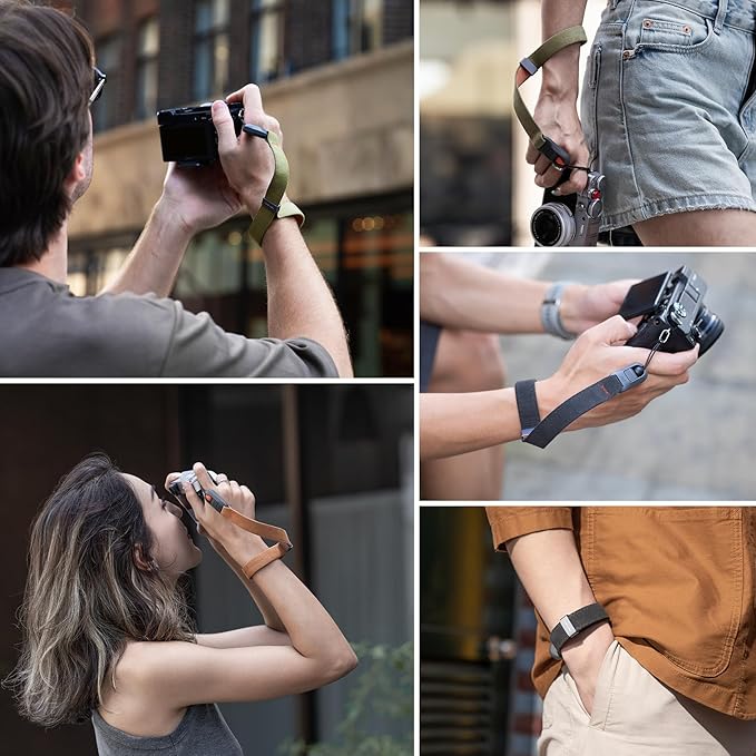 PGYTECH Camera Wrist Strap Air for Photographers Adjustable Quick Release Camera Hand Strap for Sony/Nikon/Canon/DSLR/SLR/Gopro Cameras, Brown