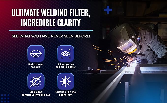 Auto Darkening Welding Lens 2x4 with High-Definition Clarity - (Gold Edition) Replacement for Welding Hoods & Helmets - Perfect for TIG Welding - Welding Shade Lens - (Shade 11)