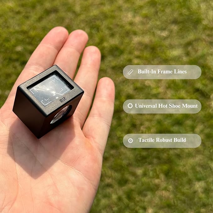 Retropia Optical Waist Level Viewfinder | Universal Compatibility for Glare-Free, Bright Clarity, Low-Angle Shots | Premium & Tool-Free for Standard Hot Shoe Mounts