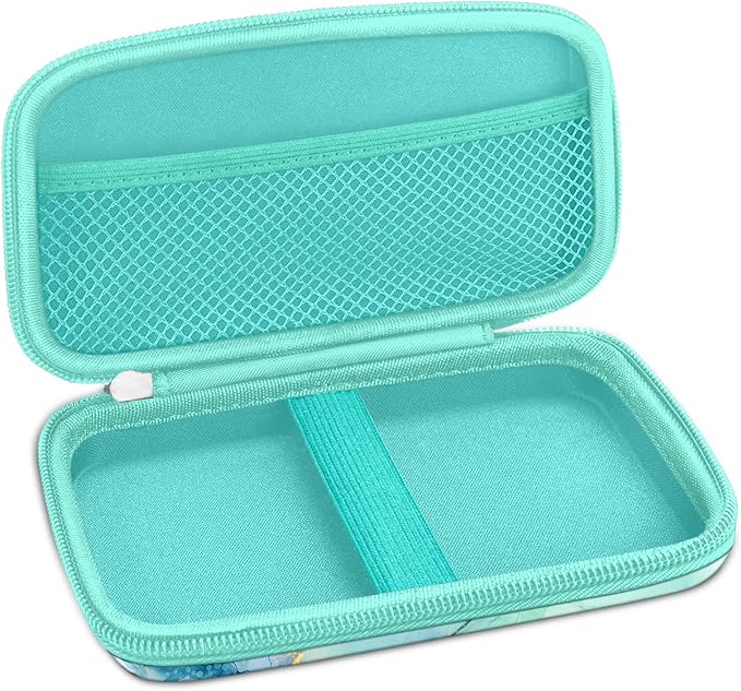 FINTIE Case for HP Sprocket Select/Sprocket Plus Smartphone Printer, Canon Ivy Mini/CLIQ 2/CLIQ+2 Instant Camera - Shockproof Hard Shell Carrying Case, Emerald Marble