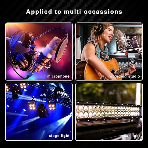 XLR Cables, Microphone Cable 1.5ft 6 Packs, Short XLR Cable Male to Female Mic Cable 3-Pin Compatible with Stage Lighting, Speaker Systems and More