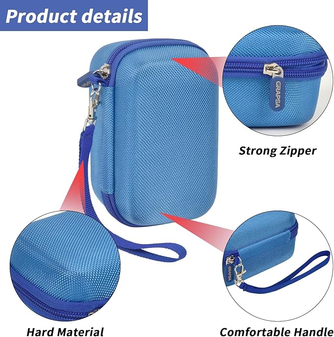 Digital Camera Case Compatible with Duluvulu for Oiadek for Zostuic for TEBNGIHNM for Canon G7 X Mark III/II 4K Vlogging Camera. Storage Holder Bag for Canon PowerShot (Box Only) - Blue