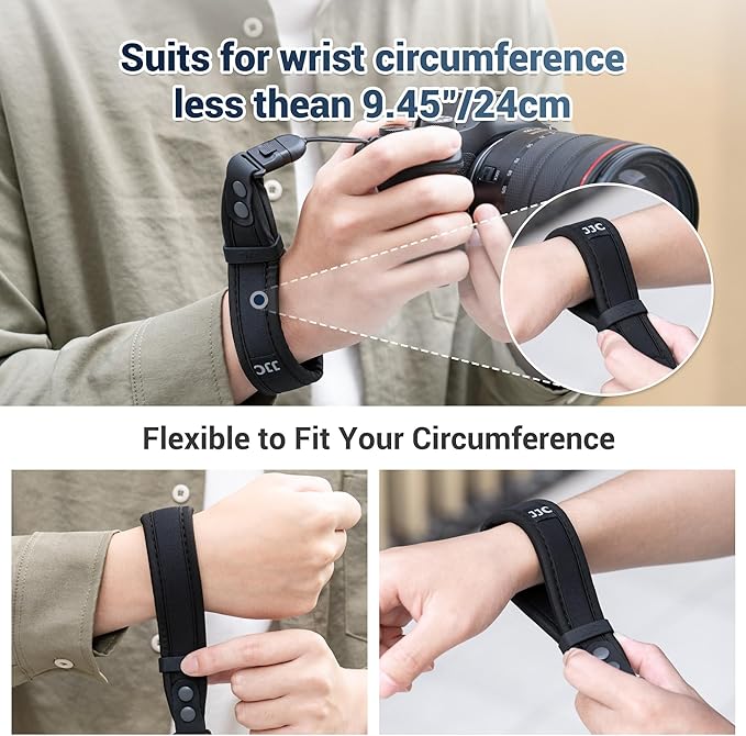 JJC Soft Camera Hand Strap Wrist Strap for Sony ZV-1 ZV1 ZV-1F ZV1F ZV-E1 ZVE1 RX100 VII RX100M7 Ricoh GRIV GR IV GR III GR4 GR3 Canon PowerShot V1 SX740 HS and More Mirrorless & Digital Cameras