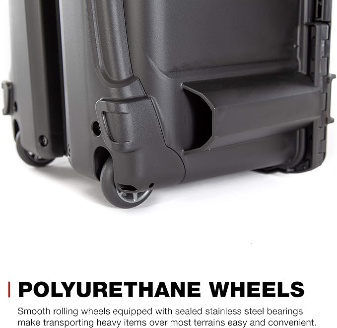 Nanuk Wheeled Series 938 Lightweight NK-7 Resin Waterproof Hard Case with Padded Divider, Black