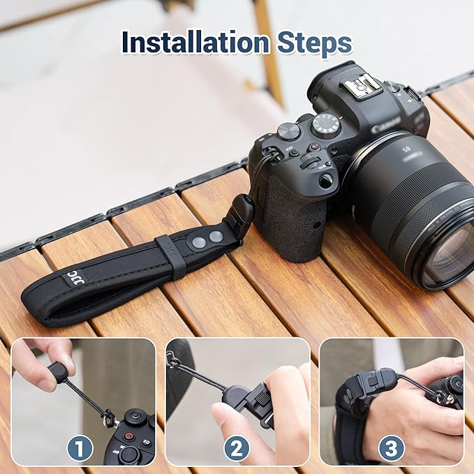 JJC Soft Camera Hand Strap Wrist Strap for Sony ZV-1 ZV1 ZV-1F ZV1F ZV-E1 ZVE1 RX100 VII RX100M7 Ricoh GRIV GR IV GR III GR4 GR3 Canon PowerShot V1 SX740 HS and More Mirrorless & Digital Cameras