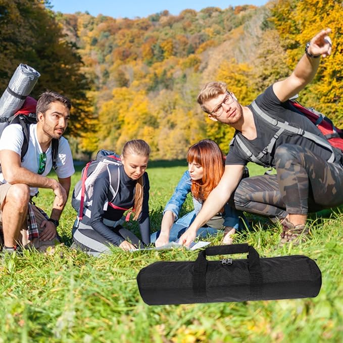 Zerodeko Padded Tripod Carrying Bag 55cm Thick Waterproof Case with Shoulder Strap for Photography Light Stands and Mic Stands, Protective Storage for Camera Accessories and Photo Equipment