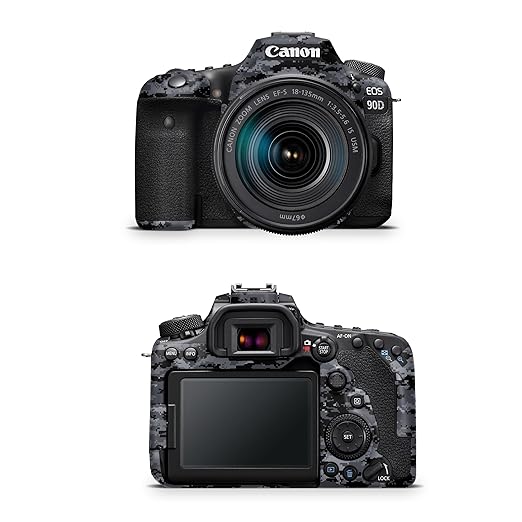 Camera Skin Compatible with Canon EOS 90D Camera (2019) - Digital Camo - Premium 3M Vinyl Protective Wrap Decal Cover - Easy to Apply | Crafted in The USA by MightySkins