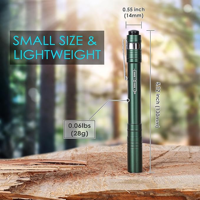 FASTPRO 24-Pack Pen Light, Aluminum LED Penlights with Batteries Included & Pre-Installed, Pocket Pen Flashlight for Inspections, Repairs, Camping and Emergencies