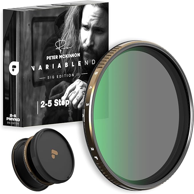 PolarPro 82mm Peter McKinnon VND Camera Filter - 6-9 Stop Variable Neutral Density Lens Filter for DSLR/Mirrorless Professional Video – PMVND Signature Edition II for Cinematic Shutter Speed Control