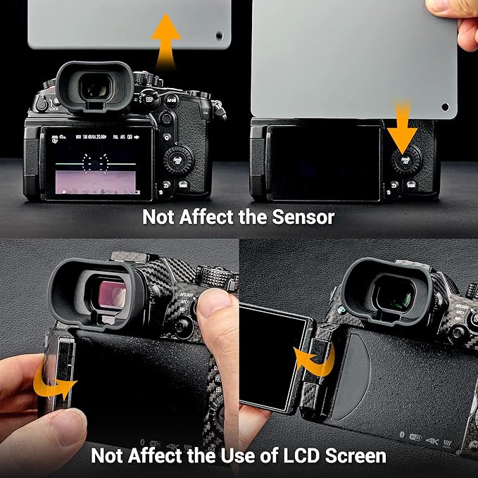 Soft Silicon Camera Viewfinder Eyecup Eye Cup Eyepiece Replacement for Panasonic Lumix DC-GH7 GH6 GH5 II GH5M2 DC-GH5S DC-GH5 Camera EVF Eyeshade Protector Replaces Panasonic 4YE1A561Z