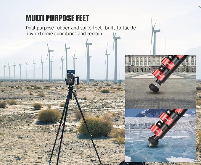 IFOOTAGE Gazelle Tripod, Aluminum Professional Video Tripod with 360°Rotate Ball Head for DSLR Camera, Video Camcorde (Aluminum TA6S)