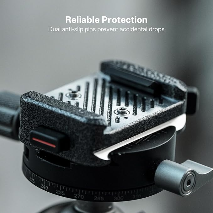 PGYTECH Quick Release Plate & Clamp V2, Arca Swiss Plate Camera Mount Adapter with 1/4" to 3/8" Screw Thread for Sony/Nikon/Fuji/Canon/DJI Switch Between Tripod/Monopod/Slider/Stabilizer