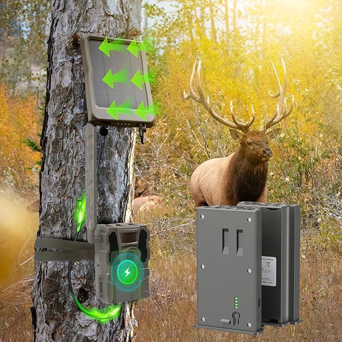 New Battery Pack for Reveal Camera Upgraded Enhanced Solar Charging Battery Compatible with Reveal Hunting Trail Camera Reveal Ultra,X Gen 3.0, Pro 3.0, X, X Pro, X Gen 2.0, XB, SK