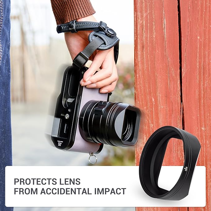 JJC Metal Lens Hood for Leica Q3 43/ Q3/ Q2 Cameras, Compatible with 49mm Lens Filter & Original Lens Cap, No Vignetting