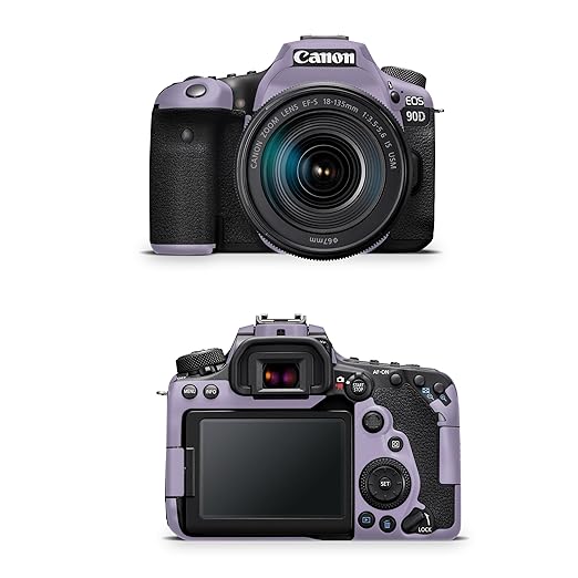 Camera Skin Compatible with Canon EOS 90D Camera (2019) - Solid Lavender - Premium 3M Vinyl Protective Wrap Decal Cover - Easy to Apply | Crafted in The USA by MightySkins
