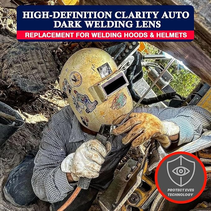 (TIG Masters Edition) Premium 2x4 Auto-Darkening Welding Lens - High-Definition Clarity (Shade 10, Masters Edition)