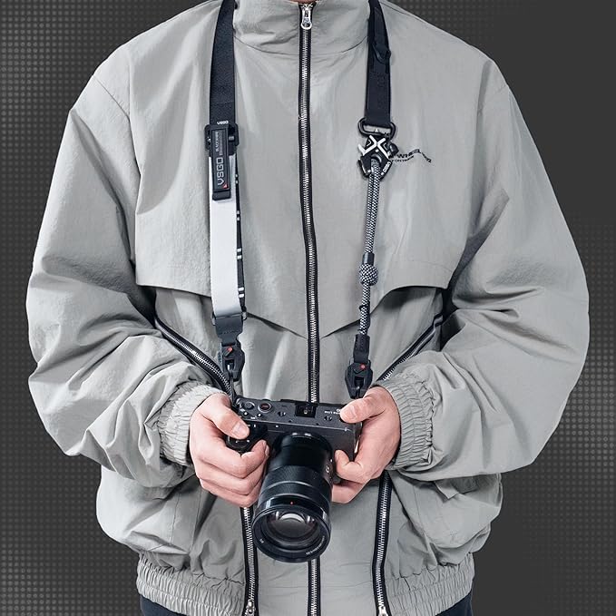 VSGO Urban Camera Strap – Quick Release, Anti-Twist, Comfortable Nylon Sling, Fits DSLR, Mirrorless, Phone, Action Camera