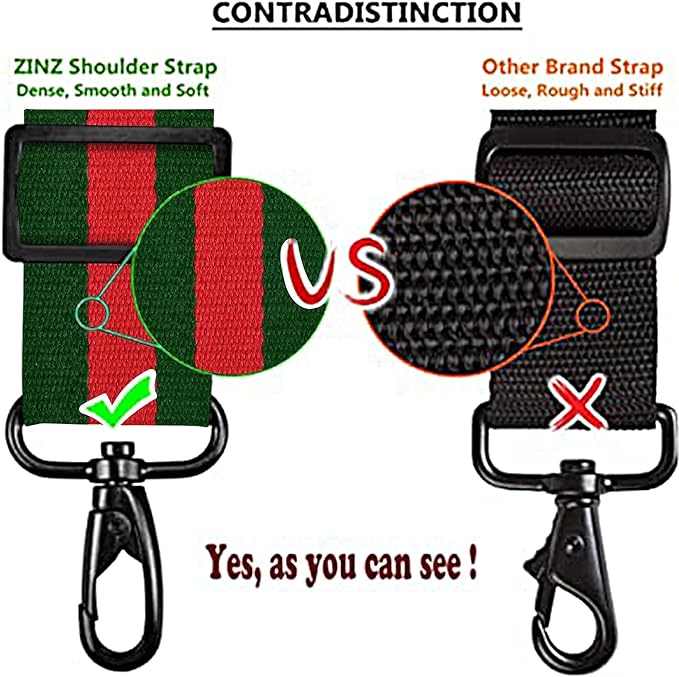 ZINZ Bag Shoulder Strap, Padded Adjustable Shoulder Strap Replacement