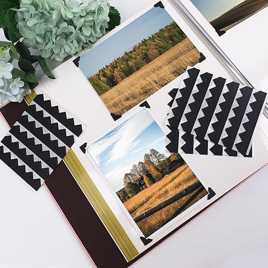 Lineco Self-Adhesive Photo Corners, Archival Quality Acid-Free Pressure Sensitive, 0.5 Inch, Useful for Scrapbooking Mounting on Mat Boards DIY (Pack of 252) Black