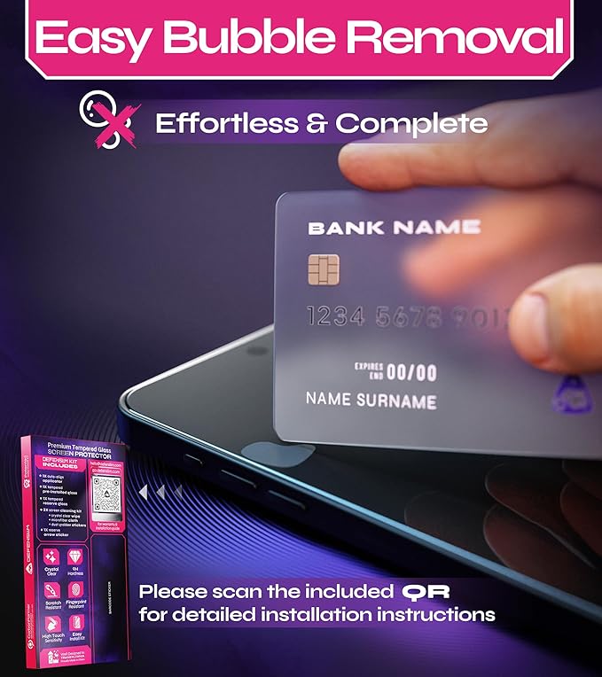Defenslim Screen Protector for iPhone 15/16 (2Pack), Easy Auto-Align Install Kit, 6.1" Tempered Glass, 9H Hardness, Ultra HD Clear, Case Friendly, EasyShield