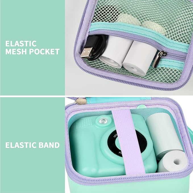 PAIYULE Kids Instant Print Camera Case Compatible with ESOXOFFORE for Dylanto for DUDUDRAGON for GKTZ for Dafotil for Careenoah for Aasonida Toddler Digital Prints Paper Storage Bag (Box Only) Green