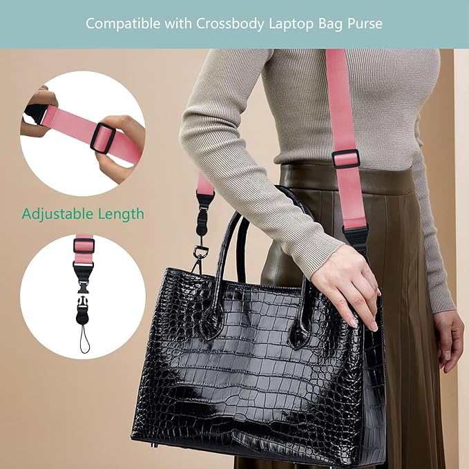 Adjustable Shoulder Strap:Comfortable iPad Strap Nylon Neck Lanyard for iPad/Samsung Tablet Case,Camera Binocular Crossbody Laptop Luggage Bag(Light Pink)