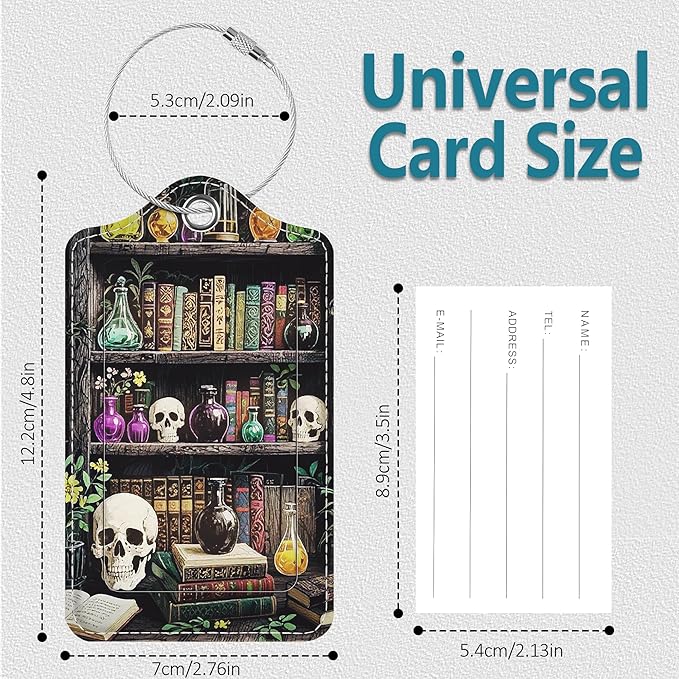 Luggage Tags for Suitcases, 2 Pack Cute PU Leather Luggage Tag TSA Approved with Stainless Steel Loop and Address Card Baggage Tag for Travel&Hotel Stays&Cruise Ships&Shipping and Mailing