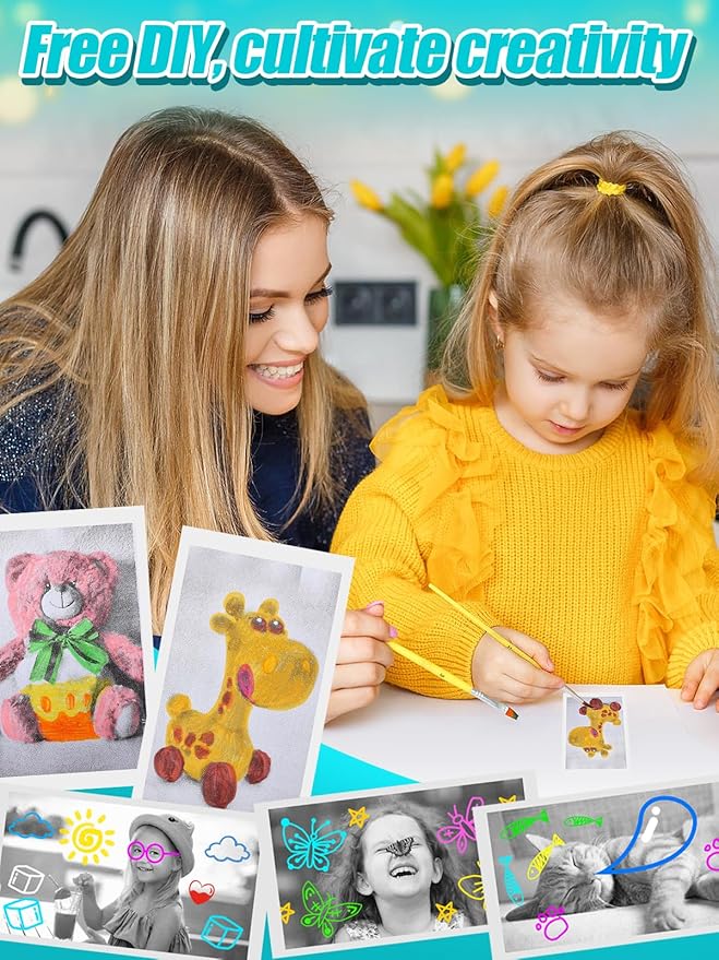 9 Rolls Kids Instant Camera Print Refill Paper- Photo Printer Thermal Paper Rolls Instant Print Camera Refill Paper for 4 5 6 7 8 9 10 Year Old Girls Boys Birthday Gifts