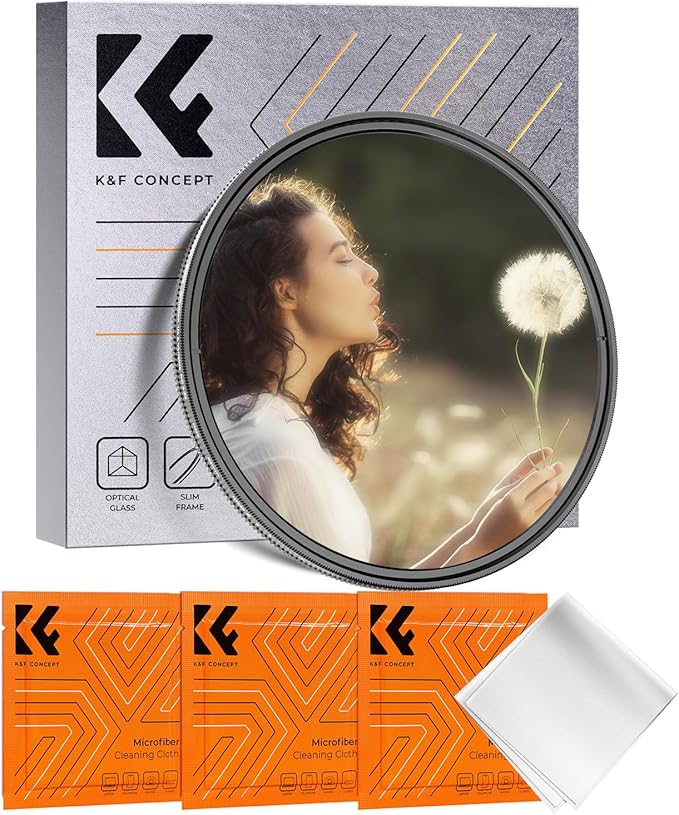 K&F CONCEPT 52mm Black Diffusion Mist 1/4 & Variable ND2-32 in-1 Filter Cinematic Effect Neutral Density Filter for Camera Lens with 18 Multi-Layer Coatings (K- Series)