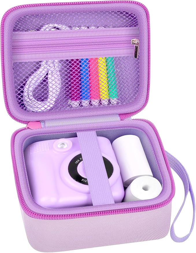 Kids Instant Print Camera Case Compatible with ESOXOFFORE for Dylanto for DUDUDRAGON for GKTZ for ETIKEZ for Dafotil for Careenoah for Aasonida Digital Video Prints Paper Bag (Box Only) Purple