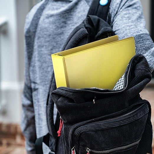 Samsill Durable 3 inch 3 Ring Binder, Made in USA, D Ring Binder, FSC 100% Recycled Chipboard, Yellow