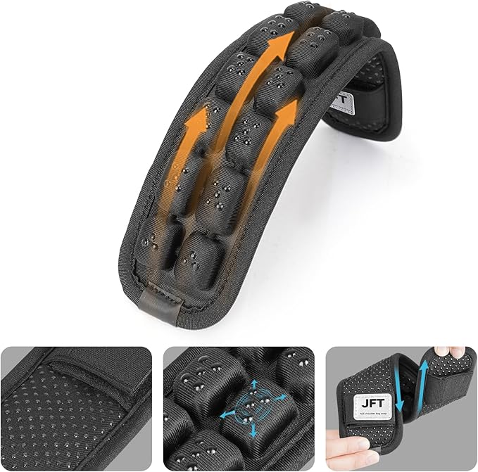 Shoulder Strap Pad of 3D Air Cushion, Backpack Accessories, Non-Slip Shoulder Strap Pad, for Hiking and Camping Bags, Bass Guitar Strap