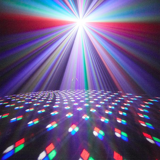 JUNMAN Stage Led Effect Light DJ Disco 7 in 1 Effect Lights DMX512 with Stand and Bag for Party Wedding Event Lighting Show