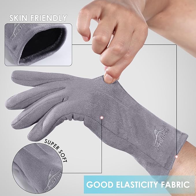 Achiou Women Winter Touchscreen Gloves Soft Comfortable Thermal Elastic Stretch Texting Glove for Traveling, Cycling, Running