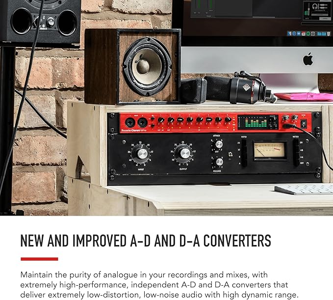 Focusrite Clarett+ 8Pre Studio-Grade 18-in/20-out Audio Interface for Established Producers —Eight High-Performance, Low-Noise, Low-Distortion Mic Preamps Capture Audio with Precise Clarity