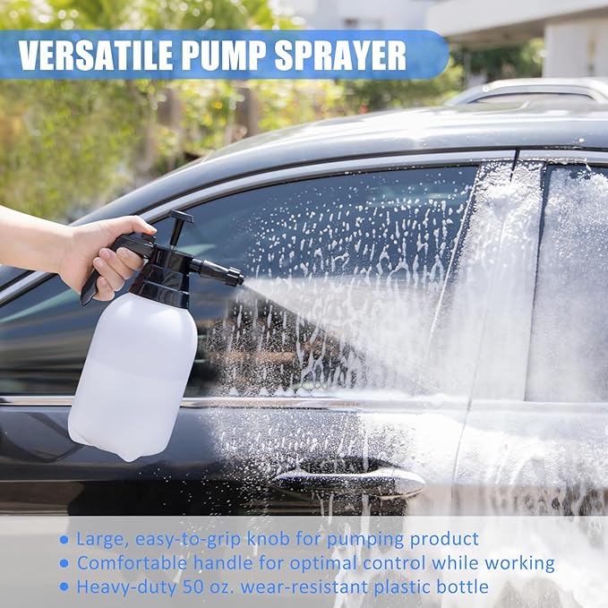 AUTODECO 28Pcs Car Detailing Kit Wash Cleaning Kits with Pump Foam Sprayer Windshield Cleaning Tool Wash Brush Large Wash Mitt Towels Complete Interior Exterior Car Detailing Supply Set Blue