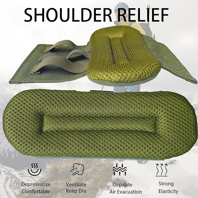 2 Pack Soft Breathable Shoulder Strap Pad guitar strap pad Tactical Vest Shoulder Pad,Mesh Pads with Tactical Gear