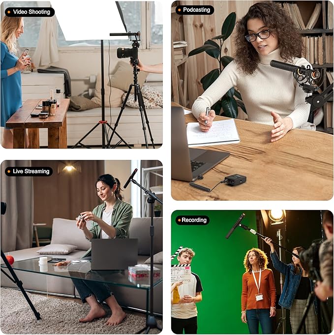 COMICA VM30 Shotgun Microphone with Wireless Modes, USB C Digital Output, 75/150Hz, Super-Cardioid Universal Camera Microphone for Filmmakers, Vloggers - Wireless Mic for Camera, Smartphone, and PC