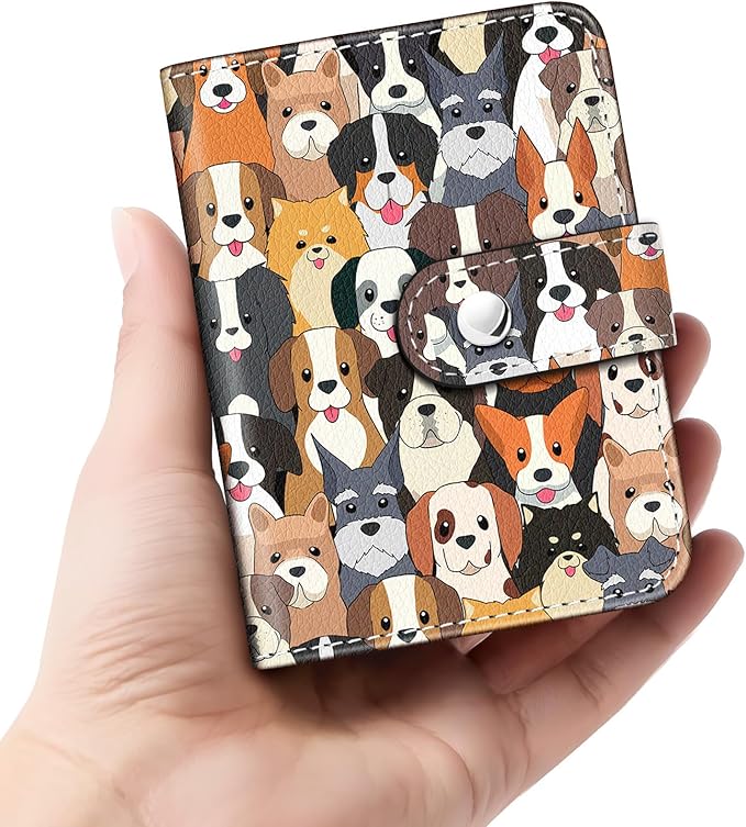 Lebrocoli Dogs Small Photos Album for 2x3 Inch Films, 56 Pockets Mini Cute Albums Book for Polaroid Fujifilm Instax Mini Instant Camera Printer, Kpop Photocard Pictures Binders Holders Storage