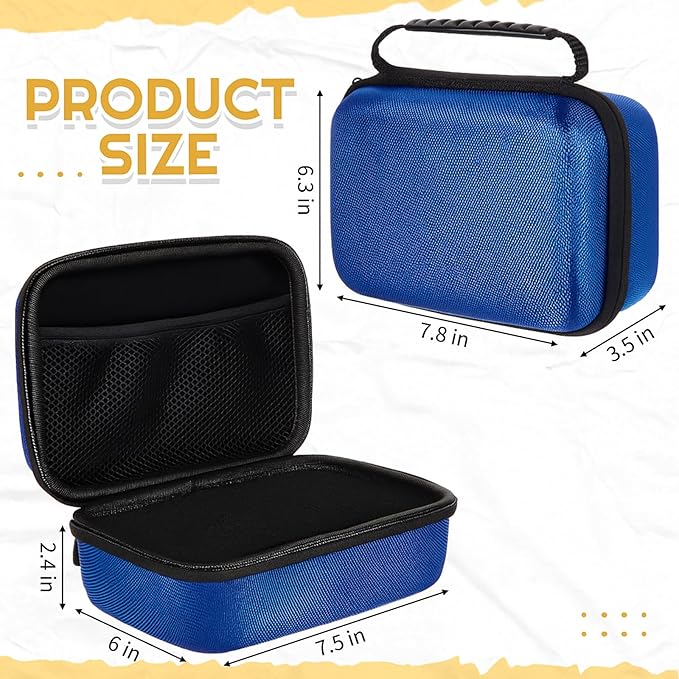 Relaxweex EVA Hard Case with Customizable Foam 7.8 x 6.3 x 3.5 Inch Protective EVA Carrying Case Shockproof Outdoor for Camera, Digital Products, Electronic Instruments with Knife, Blue