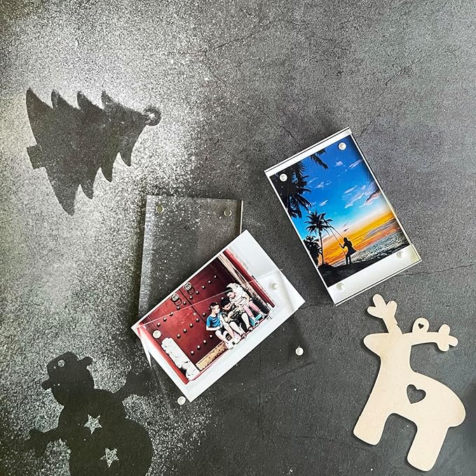 LAGIPA Polaroid Picture Frame, Instax Mini Frame, Desktop Acrylic 2x3 Wallet Size Small Photo Frame, Fits Perfectly 2.1”x3.4” Instax/Polaroid Go Instant Film (2 Pack)