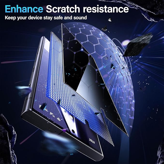 X-it for Samsung Galaxy S23 Ultra/S22 Ultra Screen Protector HD [Auto Alignment & Dust Removal],Bubble-Free & Self-Healing,[100% Ultrasonic Fingerprint ID] Easy Installation Full Coverage [Non-Glass] 2 Packs