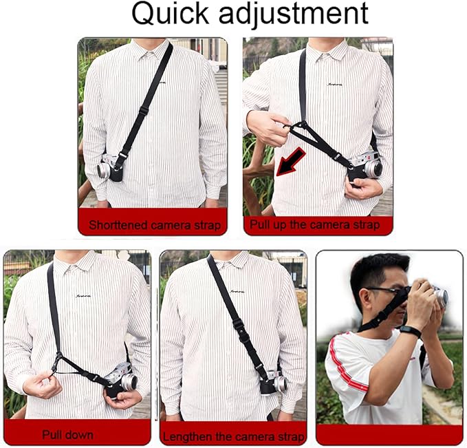 Symuitrc Camera Strap, Quick Release Adjustable Camera Neck Shoulder Sling Strap for SLR DSLR Camera