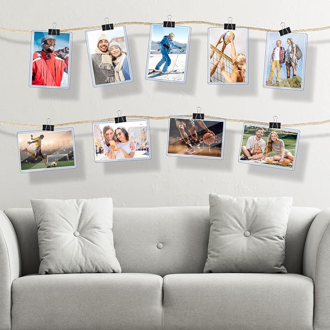 30 Pack Post Card Photo Top Loaders 4 x 6 Inches Hard Plastic Cards Sleeve Protectors Rigid Photo Plastic Sleeves for Trading Cards, Baseball Cards, Postcards