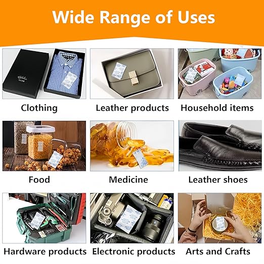 20 Gram Silica Gel Packs, 15 Pcs Transparent Desiccant for Storage, Moisture Absorber for Spices, Jewelry, Shoes, Electronics, and Small Spaces