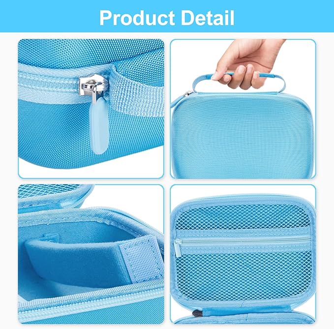 Hikkon Camera Case Compatible for ESOXOFFORE/Upgrade/Dylanto/Yehtta/HiMont/CAMCLID Kids Instant Print Camera Toy,Portable Digital Camera Storage Holder Organizer Bag (Case Only) - Blue