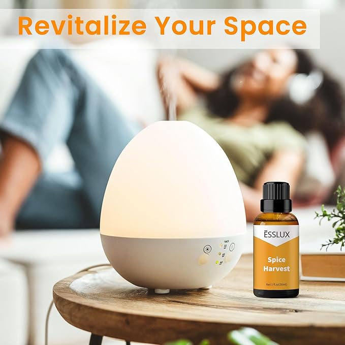 Spice Harvest Fragrance Oil, ESSLUX Aromatherapy Essential Scented Oils for Home for Diffuser, Massage, Soap, Candle Making Scents, Perfume, Humidifier, 30 ml